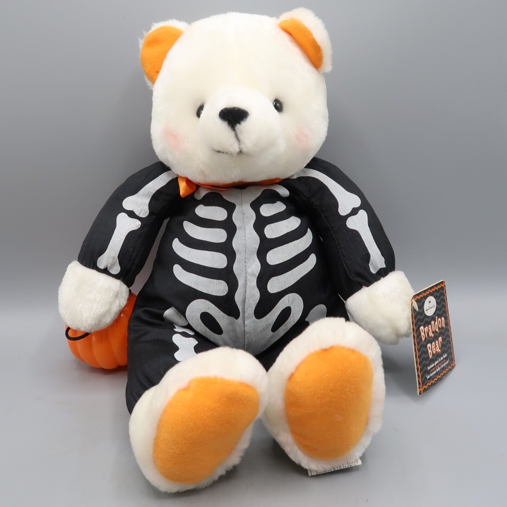 Halmark Brandon Bear Halloween Skeleton Plush Collectible